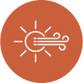 Colored leaf icon